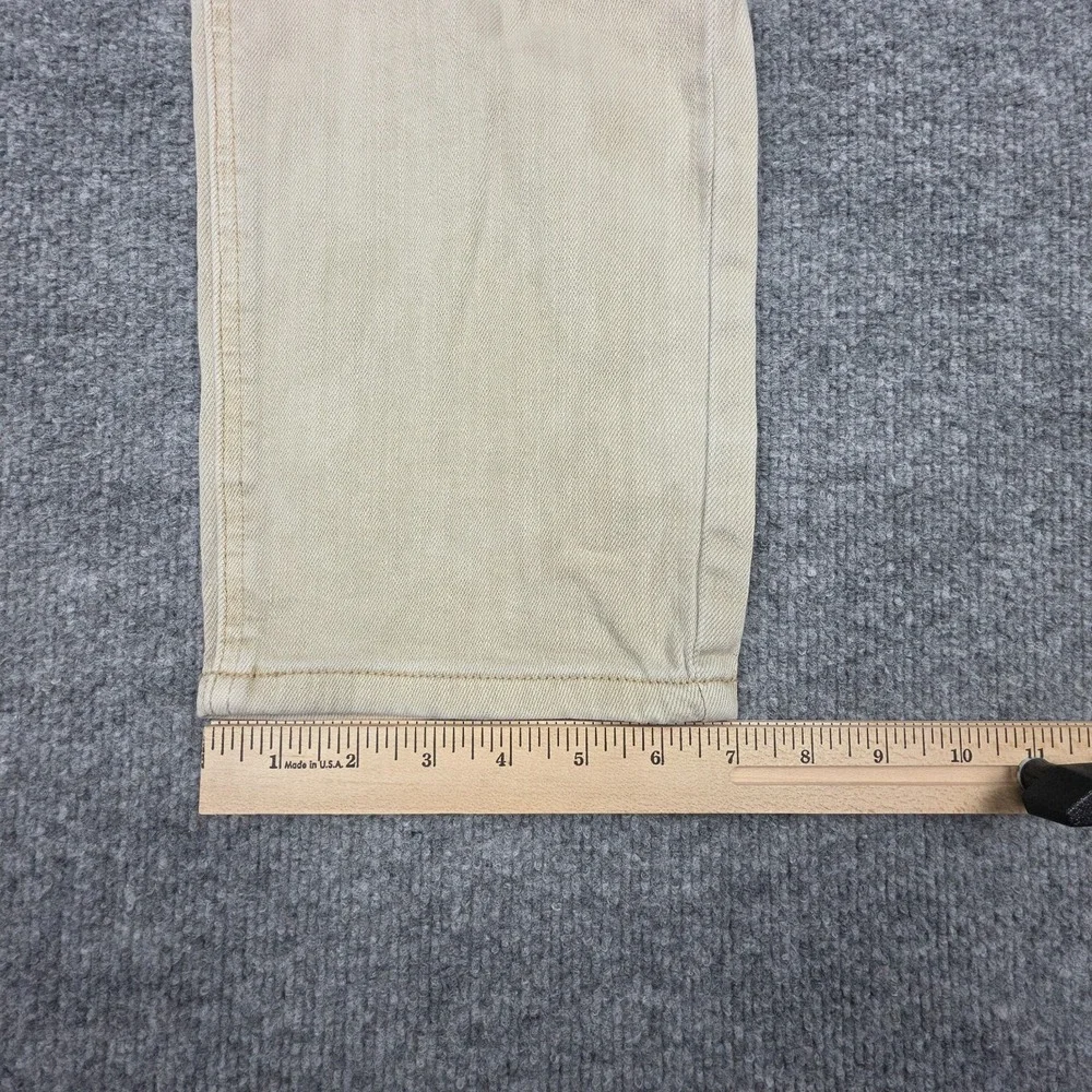 Marine Layer 5 Pocket Slim Straight Twill Pant Men's 33 x 32 (FITS 32 x 30)Beige